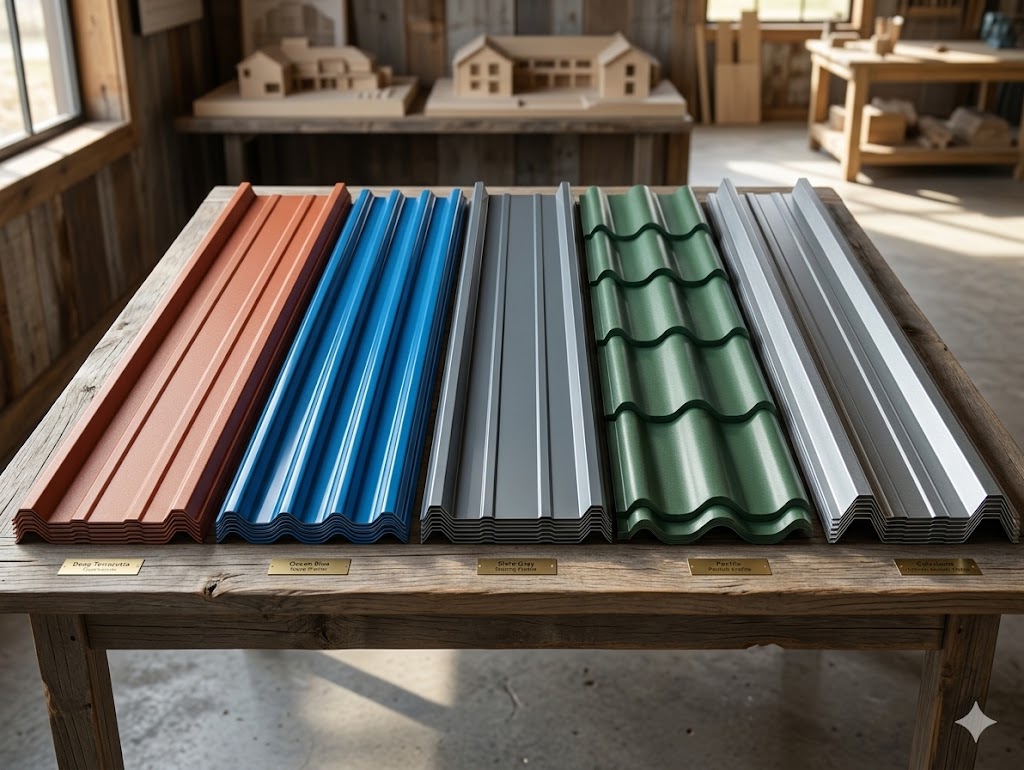 Industrial warehouse featuring galvanized steel roofing sheets with superior corrosion resistance and durability.